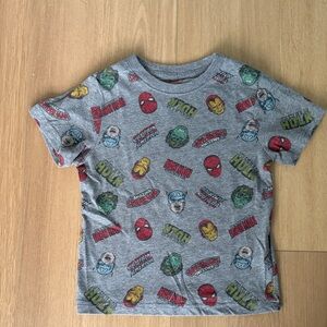 Marvel Gray Superhero Short Sleeve Tee